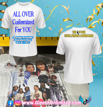 Load image into Gallery viewer, Customized Unisex White T-Shirt ALL Over (Men’s/Unisex)