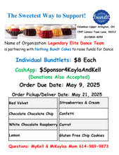 Load image into Gallery viewer, MyKell & MiKayla Dance Team Fundraiser - Nothing Bundt Cakes