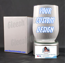 Load image into Gallery viewer, Customized 12oz Wine Tumblers With ReusableStraw