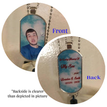 Load image into Gallery viewer, Personalized Dog Tag Memorabilia - Double Sided Chain
