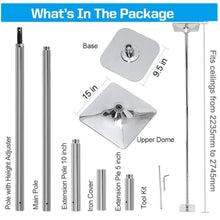 Load image into Gallery viewer, Spinning/Static Exercise Dance Pole aka Stripper Pole (New Open Box Item)