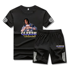 Load image into Gallery viewer, Gleesh Unlimited Mens 3 Barz Quick Drying Short Sleeve Basketball Training Shorts
