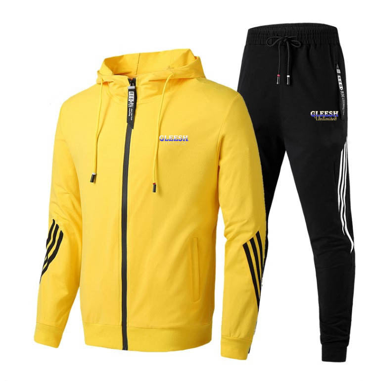 Gleesh Unlimited 3 Barz Mens Casual Two Piece Tracksuit Jogger