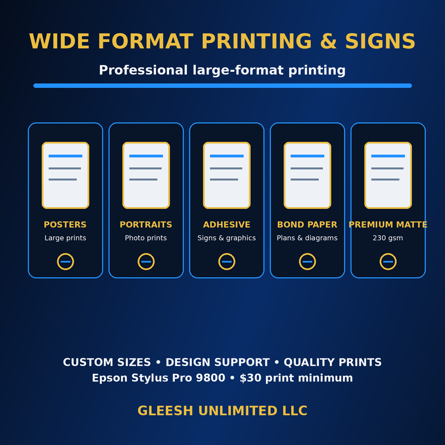 Wide Format Printing & Signs