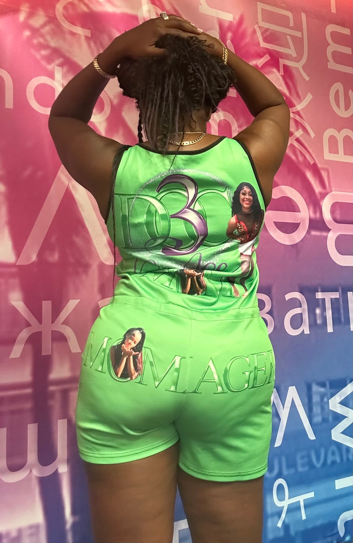Custom All-Over Shorts Jumpsuit – Women
