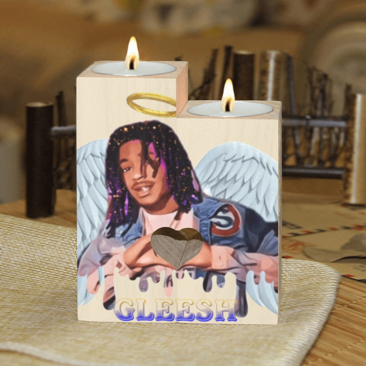Custom Wooden Candle Holder (Without Candle)