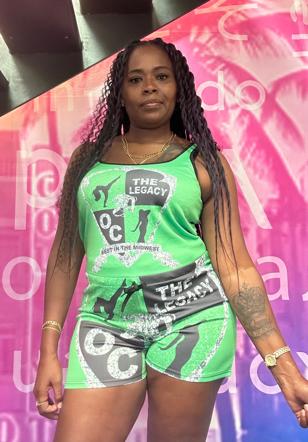 Custom All-Over Shorts Jumpsuit – Women