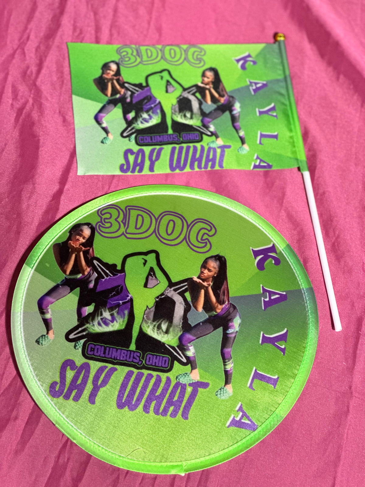 Customizable Foldable Fan with Storage Pouch