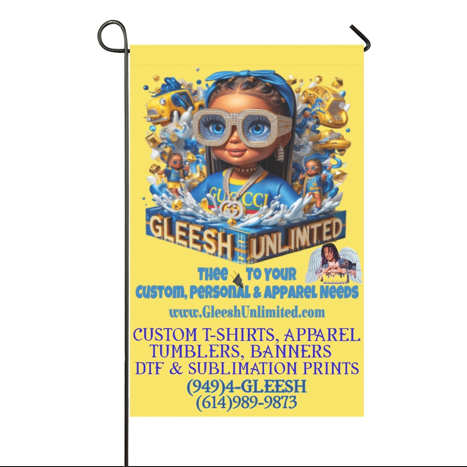 GLEESH Unlimited custom vinyl banner - actual work example