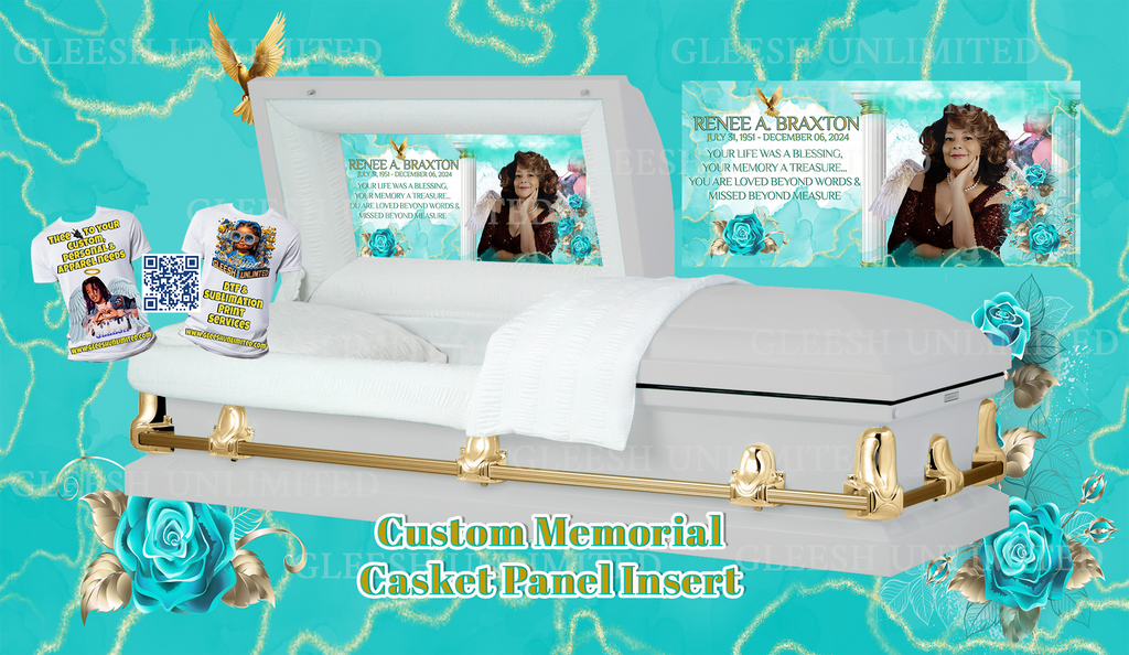 Custom Memorial Casket Panel Insert