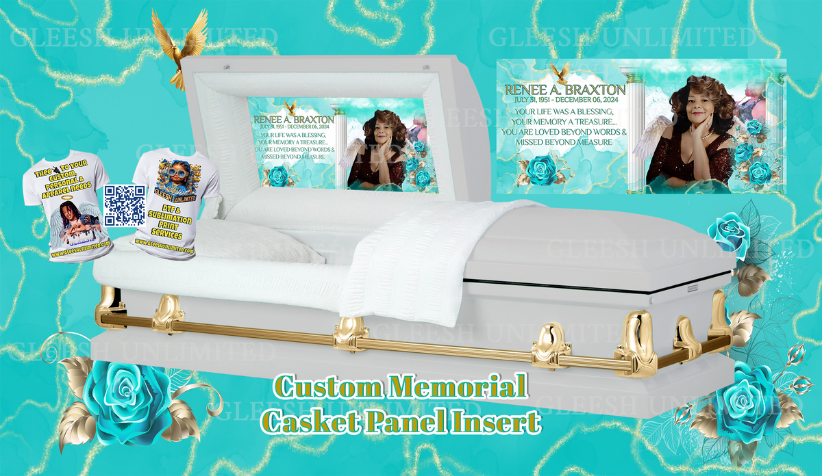 Custom Memorial Casket Panel Insert
