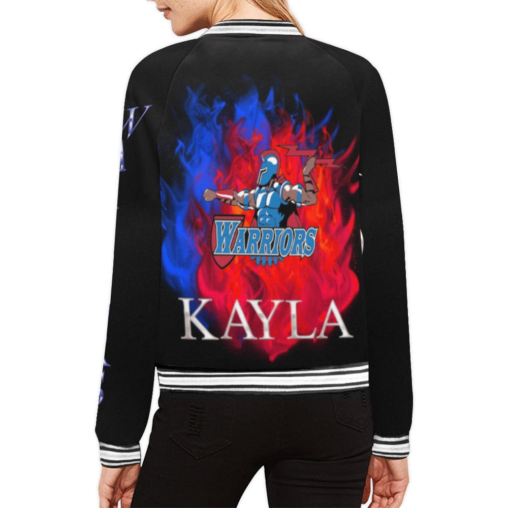 Custom All-Over Letterman Bomber Jacket