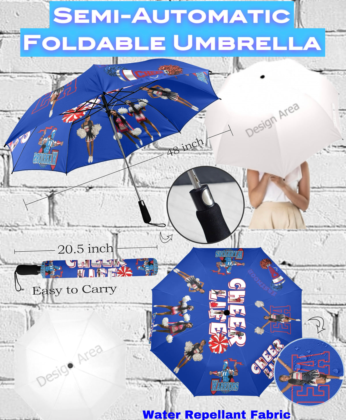 Custom Semi-Automatic Foldable Umbrella