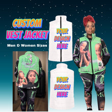 Load image into Gallery viewer, Customized Exclusive All Over Print Padded Vest Jacket (His &amp; Hers)

