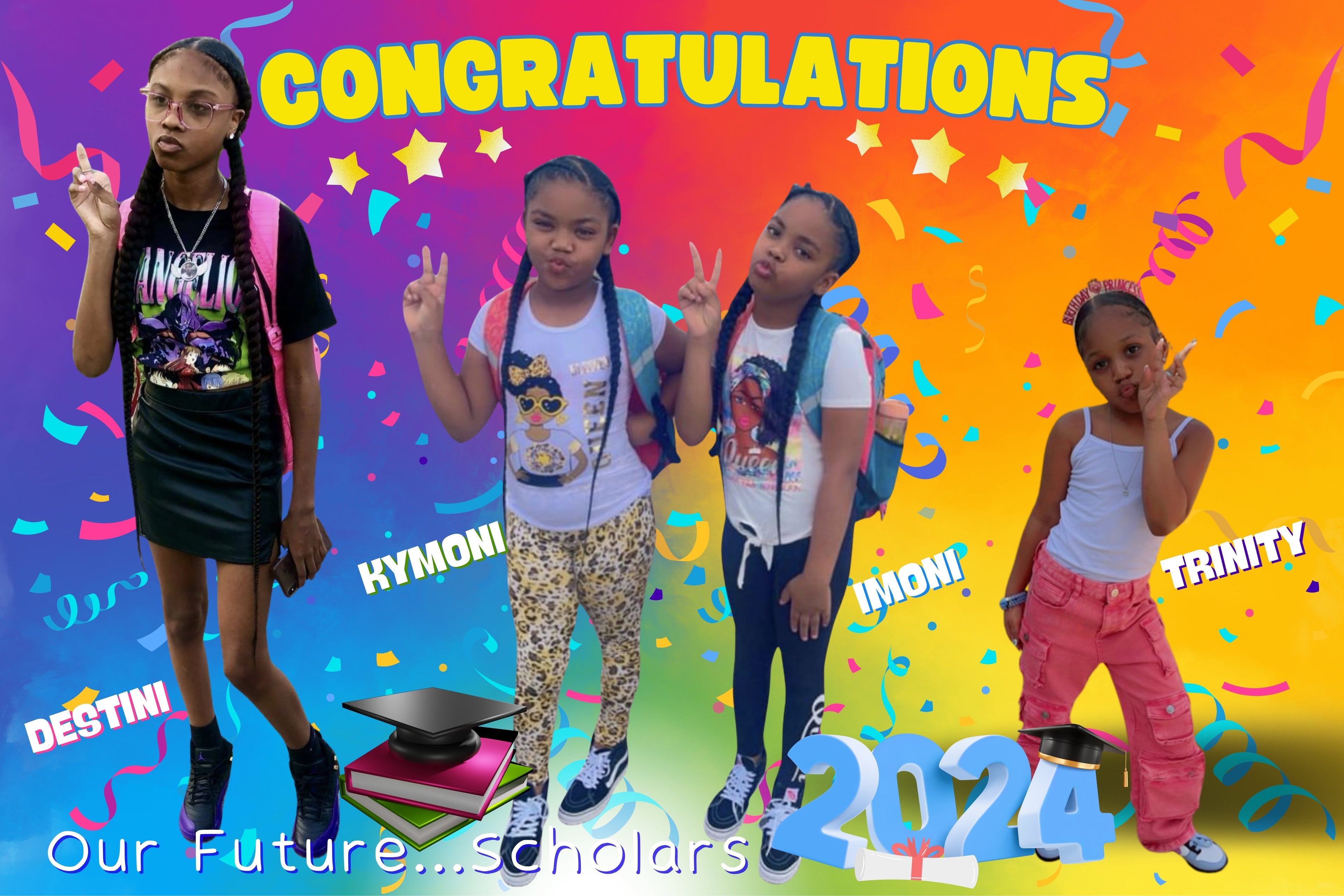 GLEESH Unlimited custom graduation banner example