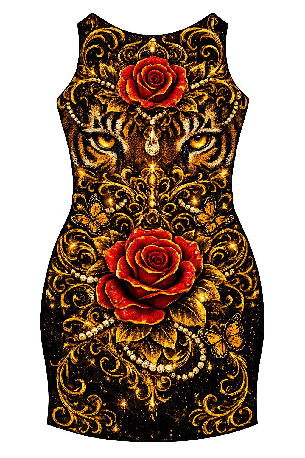 Custom DTF dress back design layout created by Gleesh Unlimited