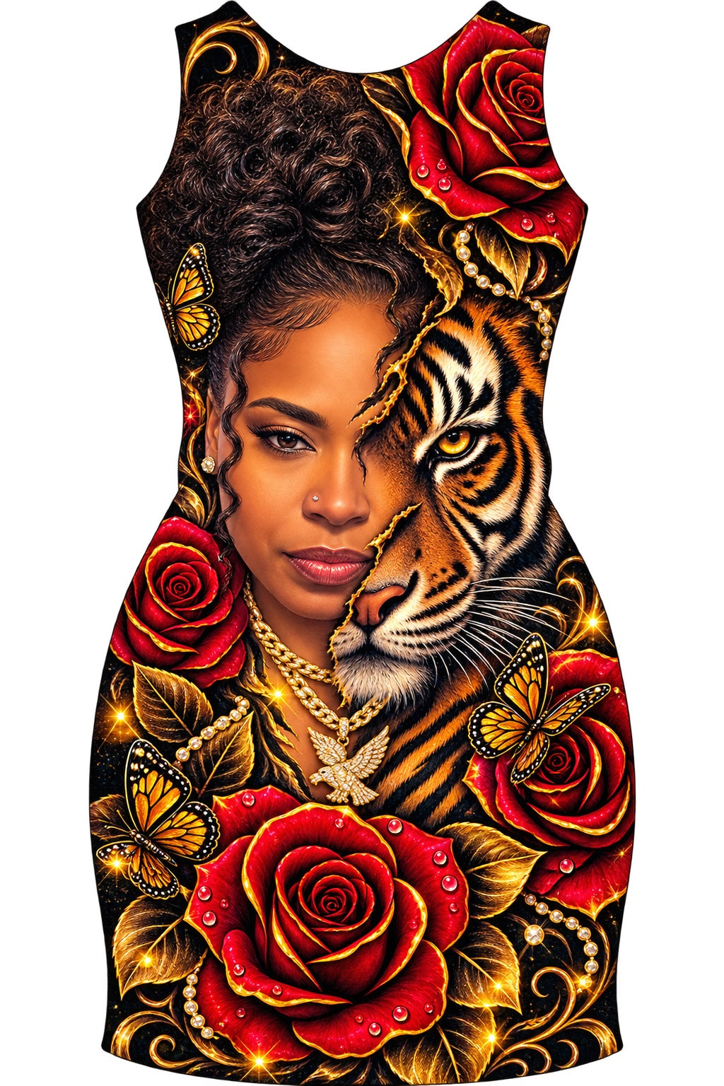 Custom DTF dress front design layout created by Gleesh Unlimited