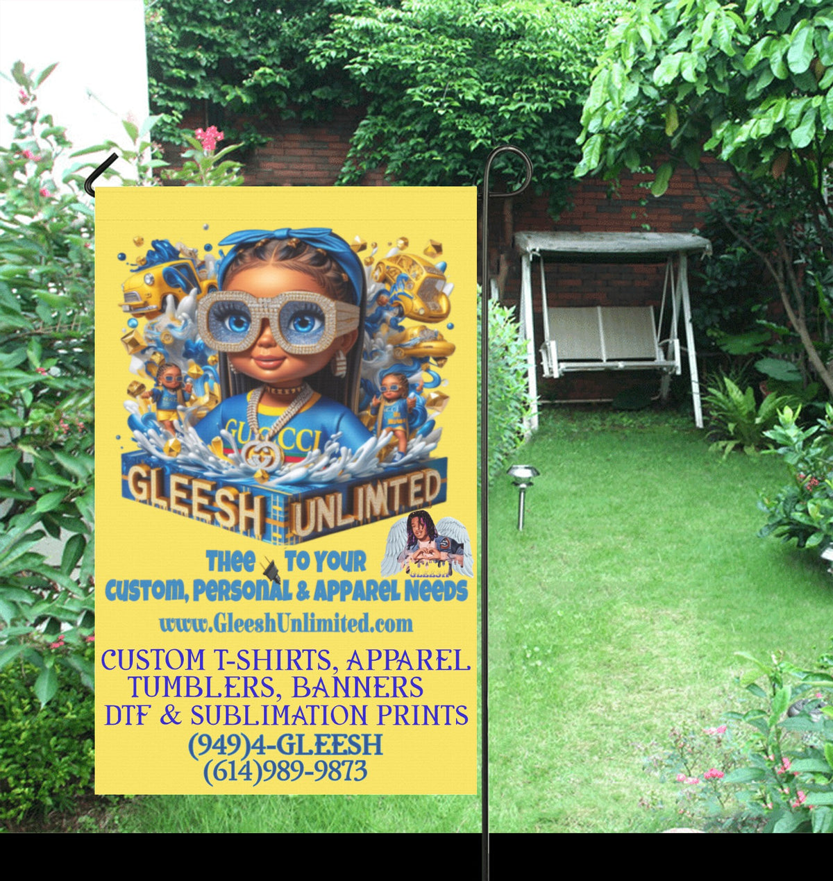 Custom Garden Flag Banners - Fabric