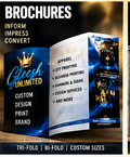 GLEESH Unlimited custom brochures full color mockup