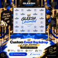 GLEESH Unlimited custom event backdrop large format mockup