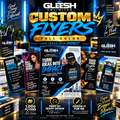 GLEESH Unlimited custom flyers full color mockup