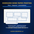 GLEESH Unlimited oversized bond paper printing service image with no people