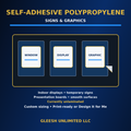 GLEESH Unlimited self-adhesive polypropylene signs and graphics service image with no people