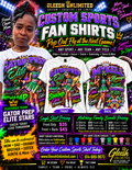Gleesh Unlimited Custom Sports Fan Shirts flyer with bundle pricing, website www.GleeshUnlimited.com, and phone 614-989-9873.