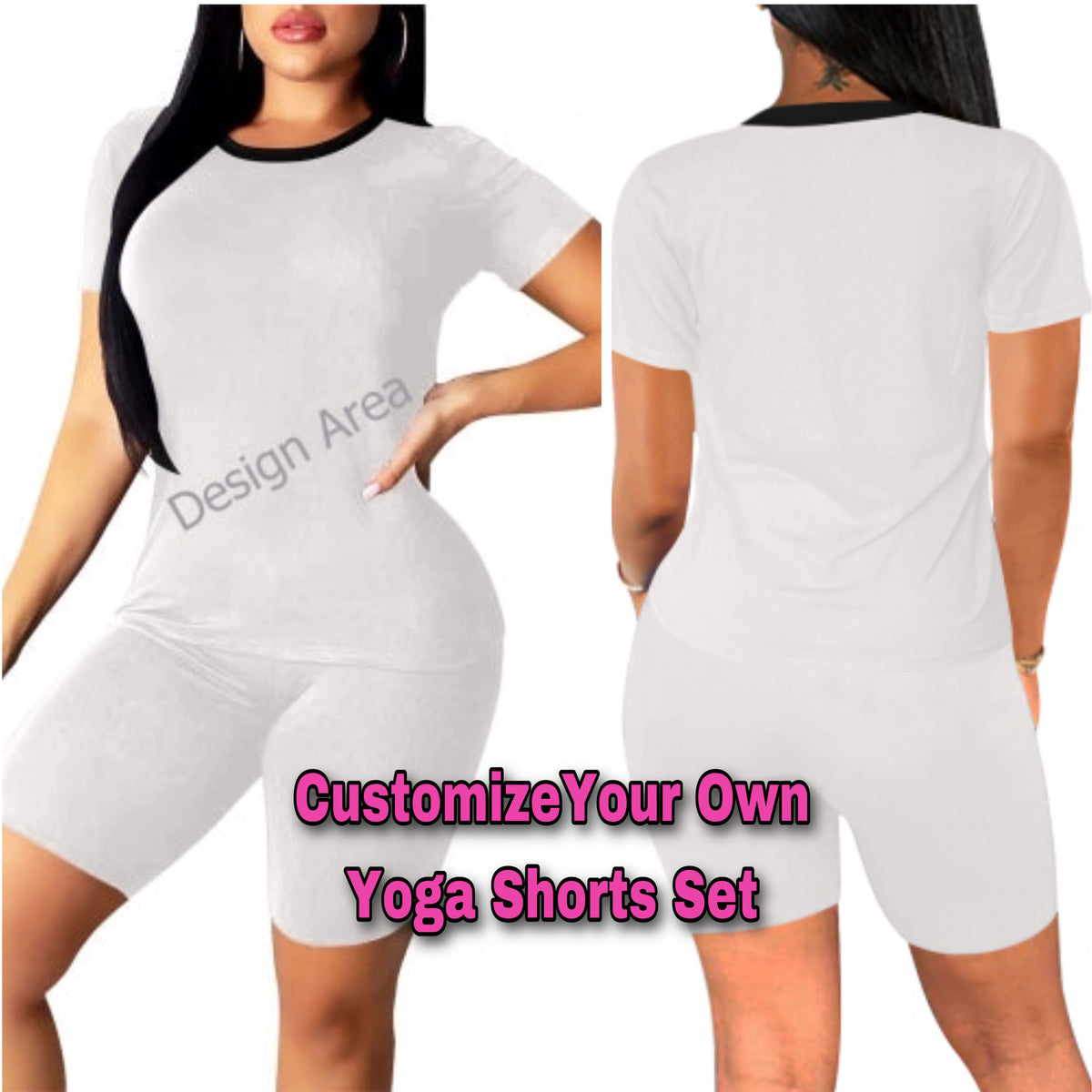 Custom GLEESH Yoga Shorts Set – Women