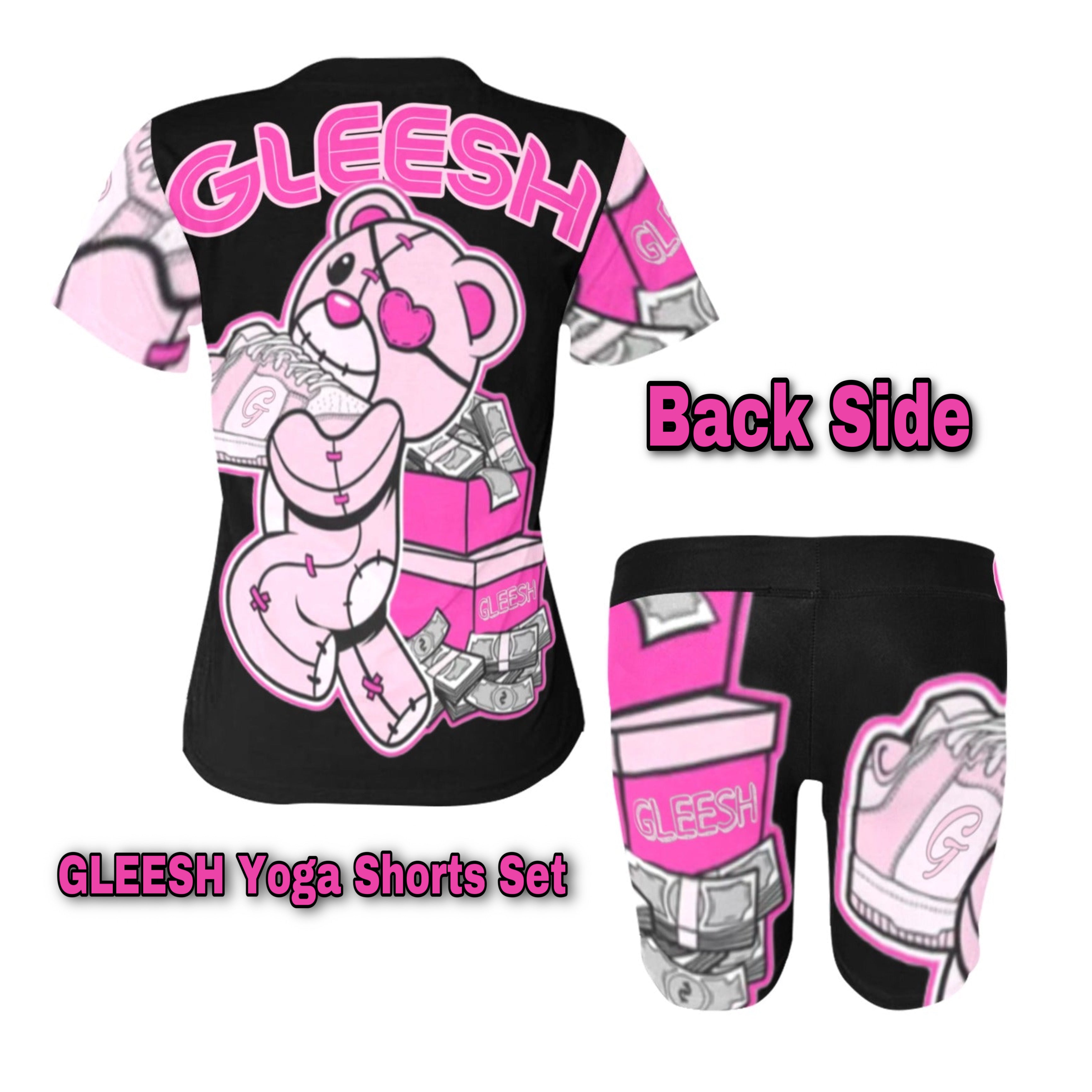 Custom GLEESH Yoga Shorts Set – Women