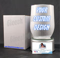 Custom 12 oz Wine Tumbler with Reusable Straw