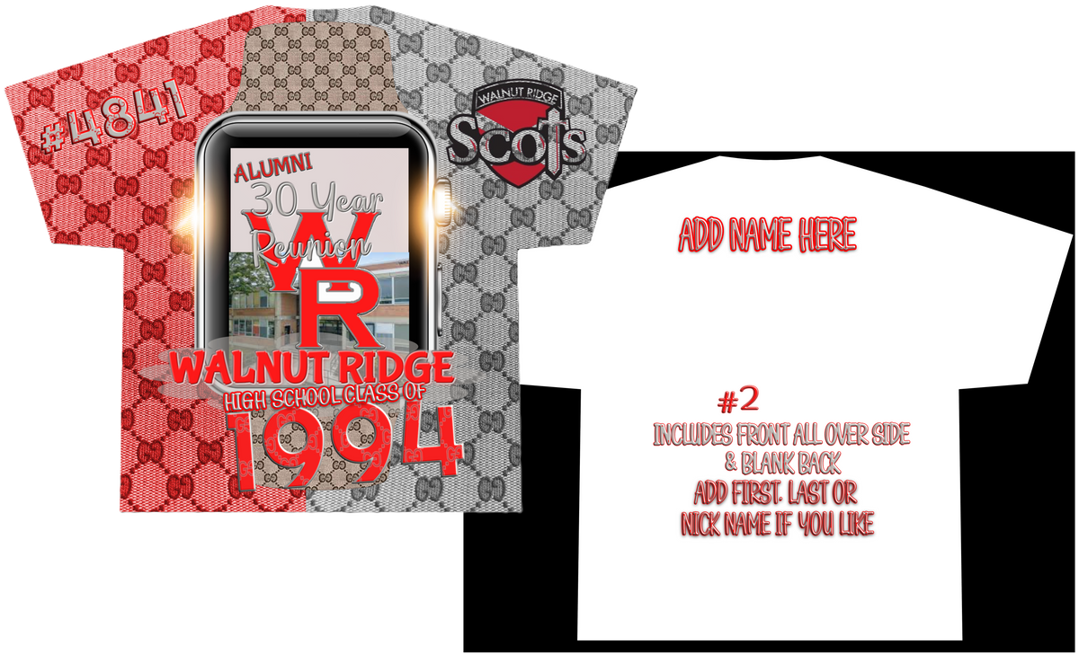 Walnut Ridge High School Class of 1994, 30 Year Reunion T-Shirt