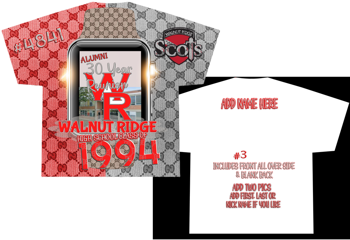 Walnut Ridge High School Class of 1994, 30 Year Reunion T-Shirt
