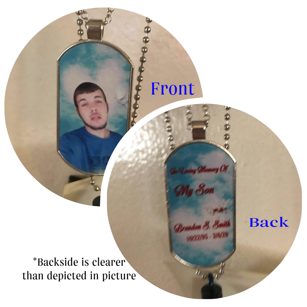 Personalized Memorial Dog Tag Necklace – Double Sided