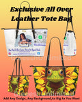 Custom Leather Tote Bag – All-Over Print