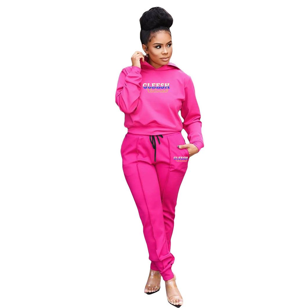 Gleesh Unlimited Ladies  Casual Hooded Jogger