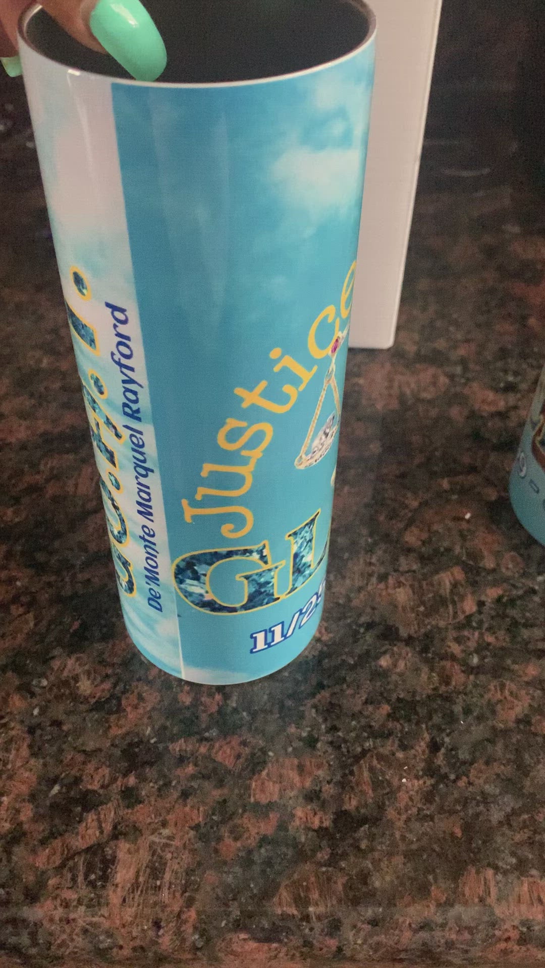 Custom 20 oz Tumbler with Reusable Straw