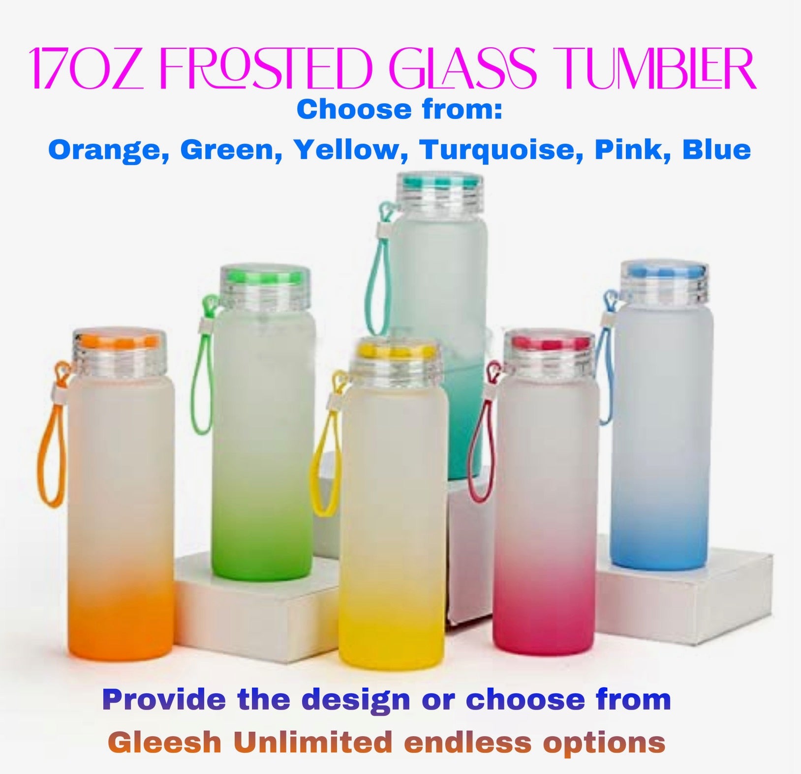 Customized Frosted Glass Tumblers