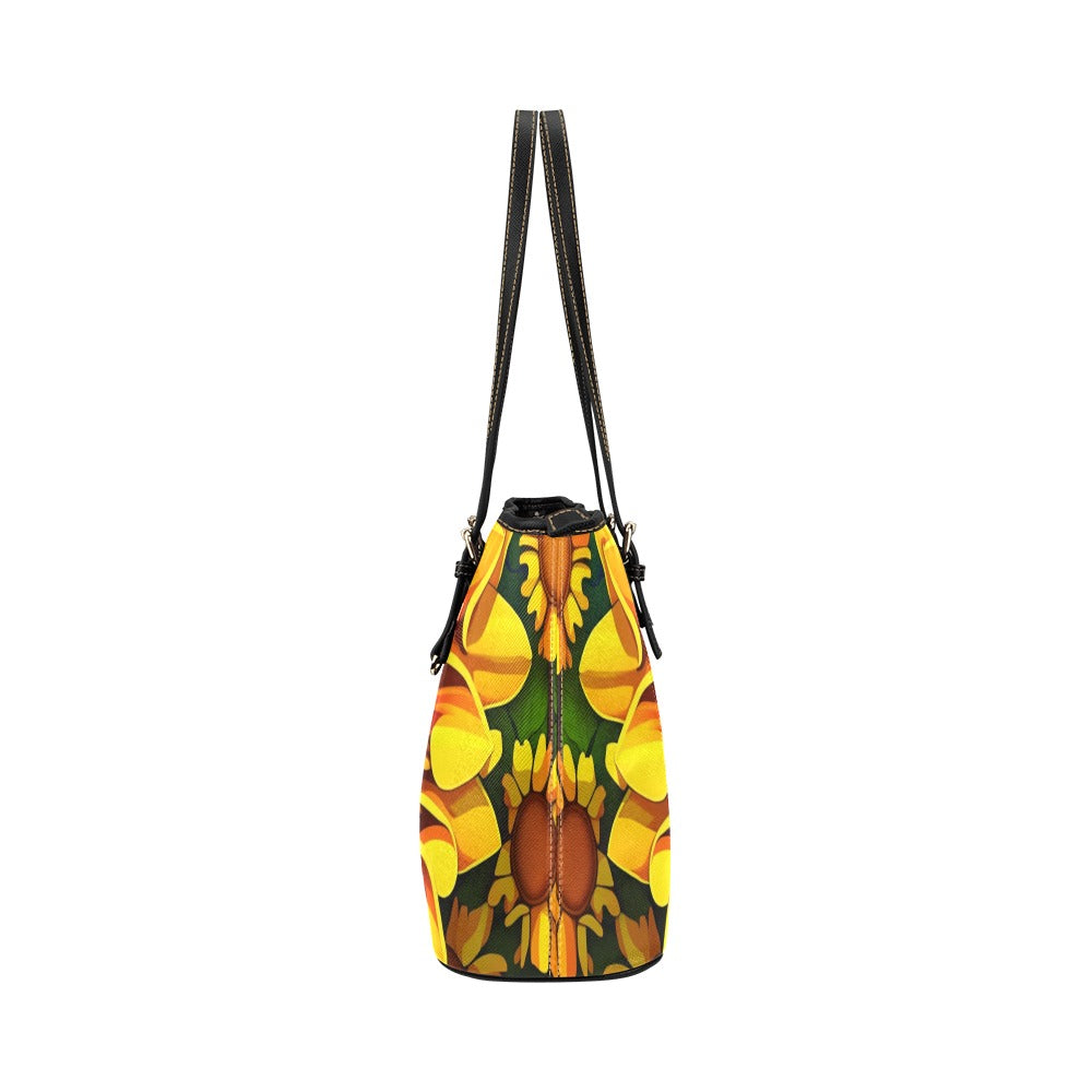 Custom Leather Tote Bag – All-Over Print