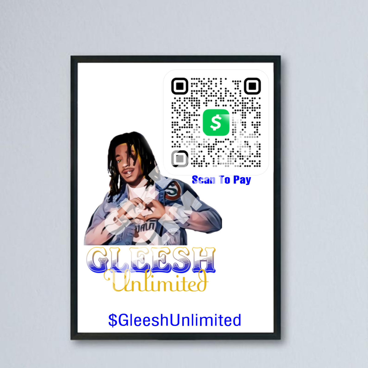 Custom Cash App Scan-to-Pay Plaque
