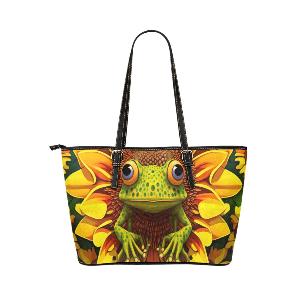 Custom Leather Tote Bag – All-Over Print