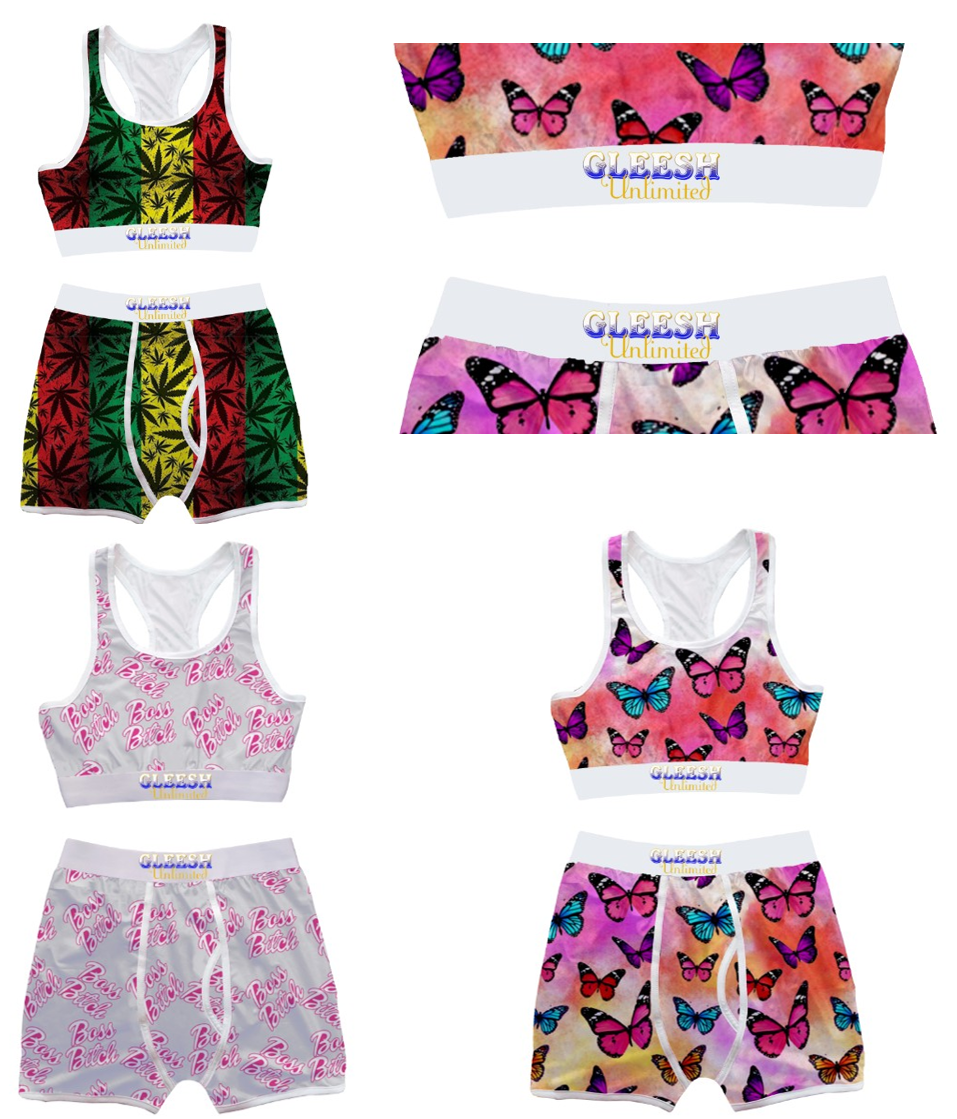 GLEESH Unlimited Multicolor Ladies Boyshort Set