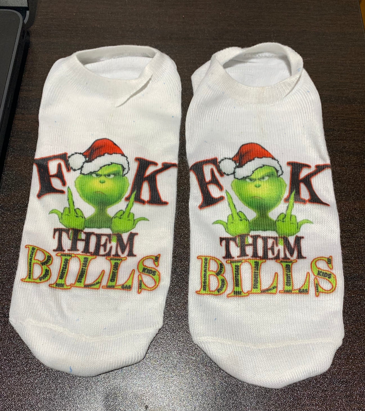 Christmas Socks - Fuk Them Bills