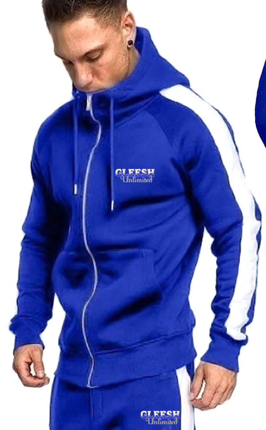 GLEESH Unlimited Men’s Zip-Up Hoodie Jogger Set