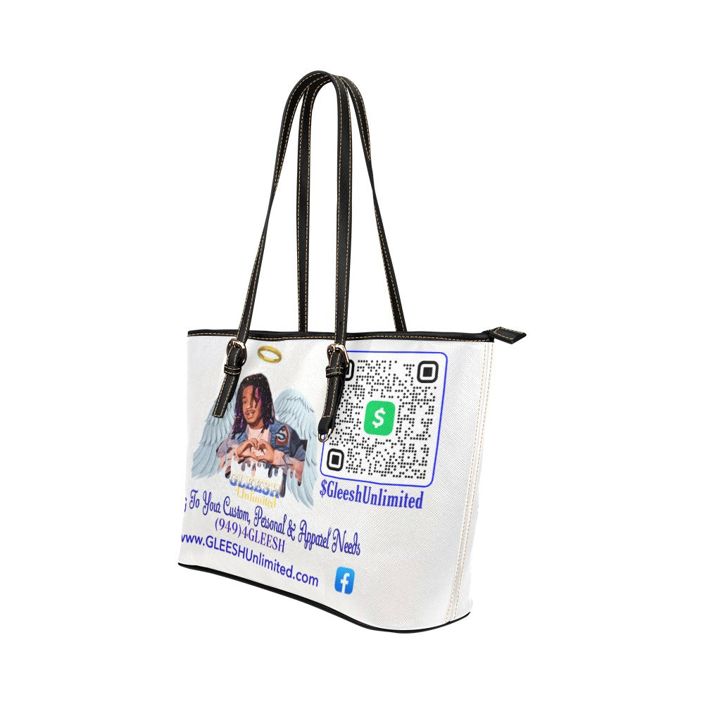 Custom Leather Tote Bag – All-Over Print