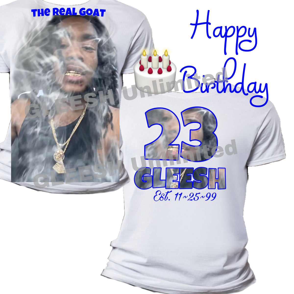 GLEESH 23 Birthday Edition T-Shirt -Mens(Unisex) sizes
